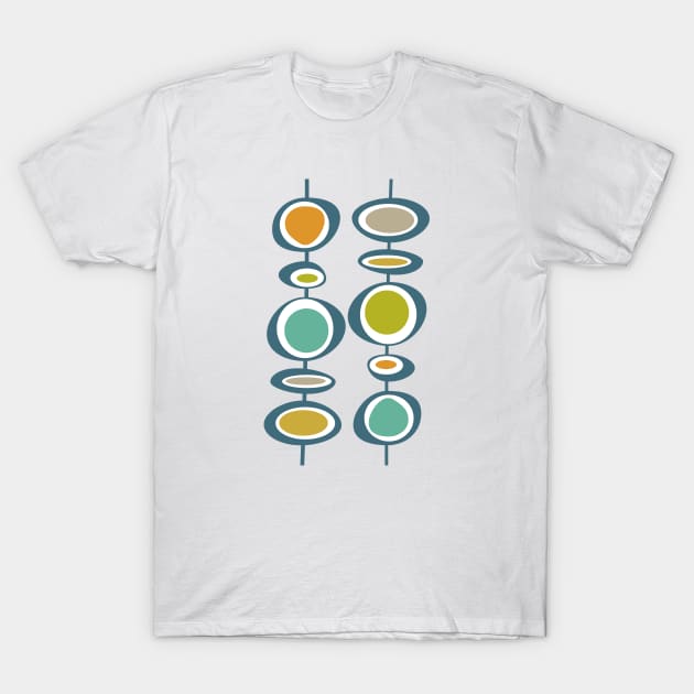 Funky Hanging Circles Mid Century Retro T-Shirt by OrchardBerry